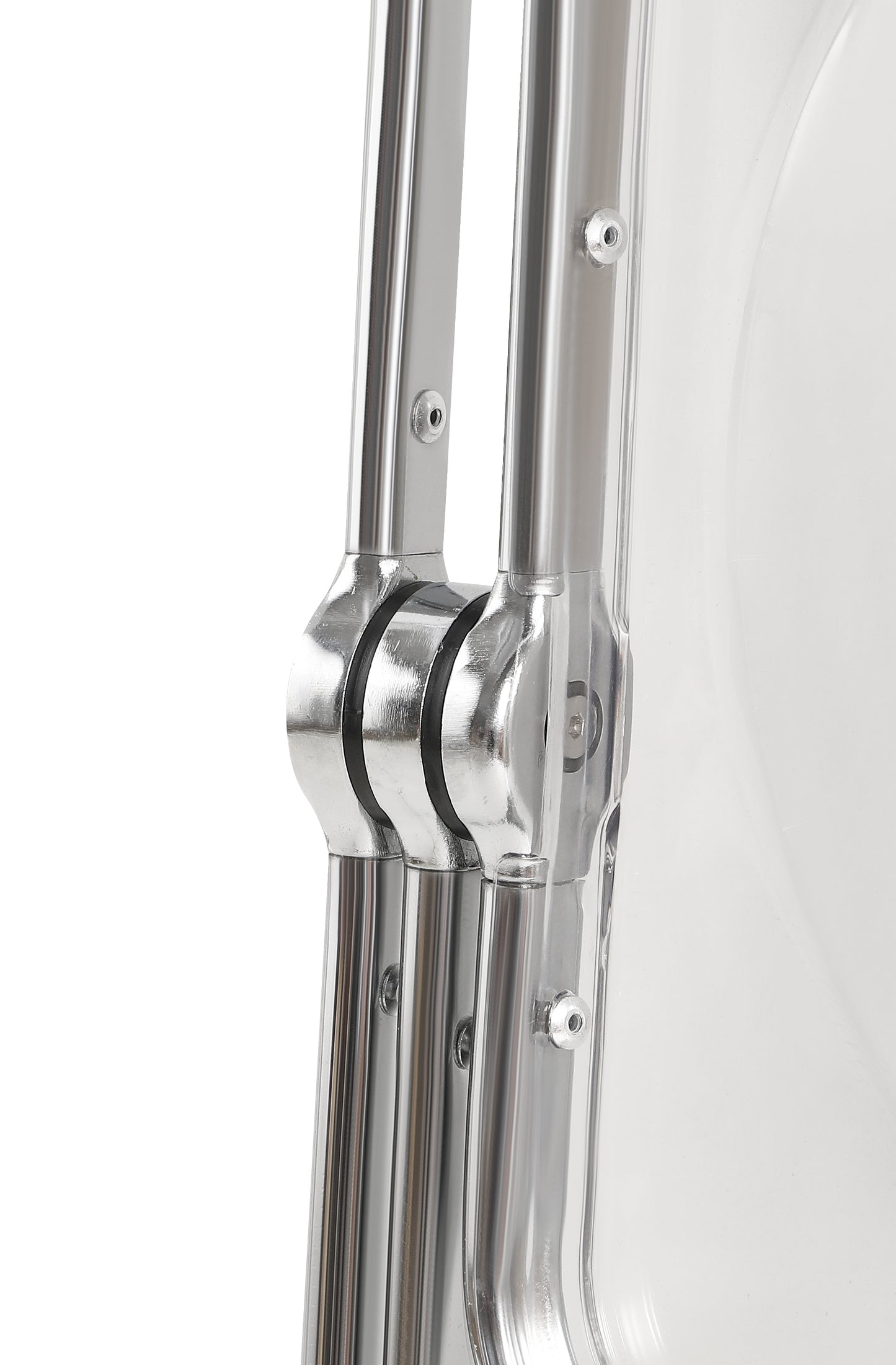 Vimora™ - Stackable Transparent Folding Chair with Chrome Frame