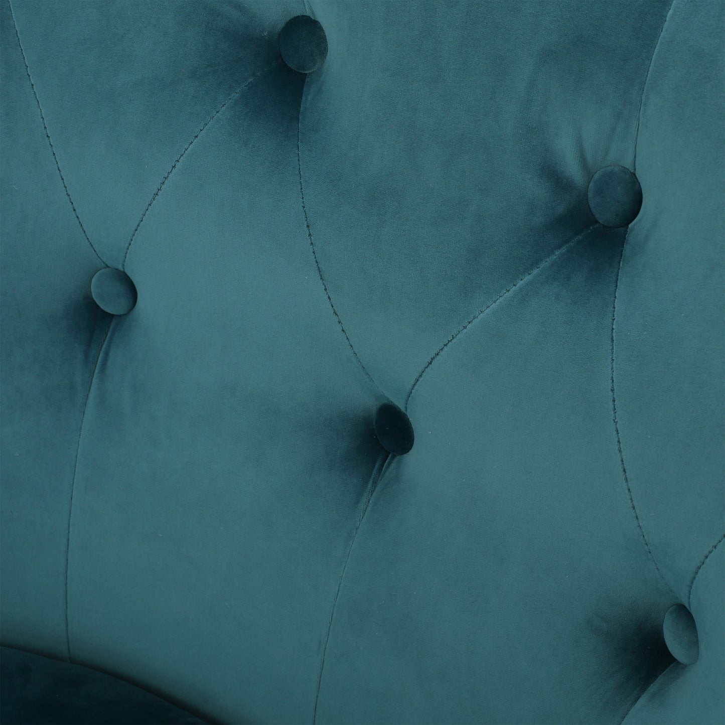 Vimora™ - Teal Velvet Wingback Arm Chair with Tufted Design