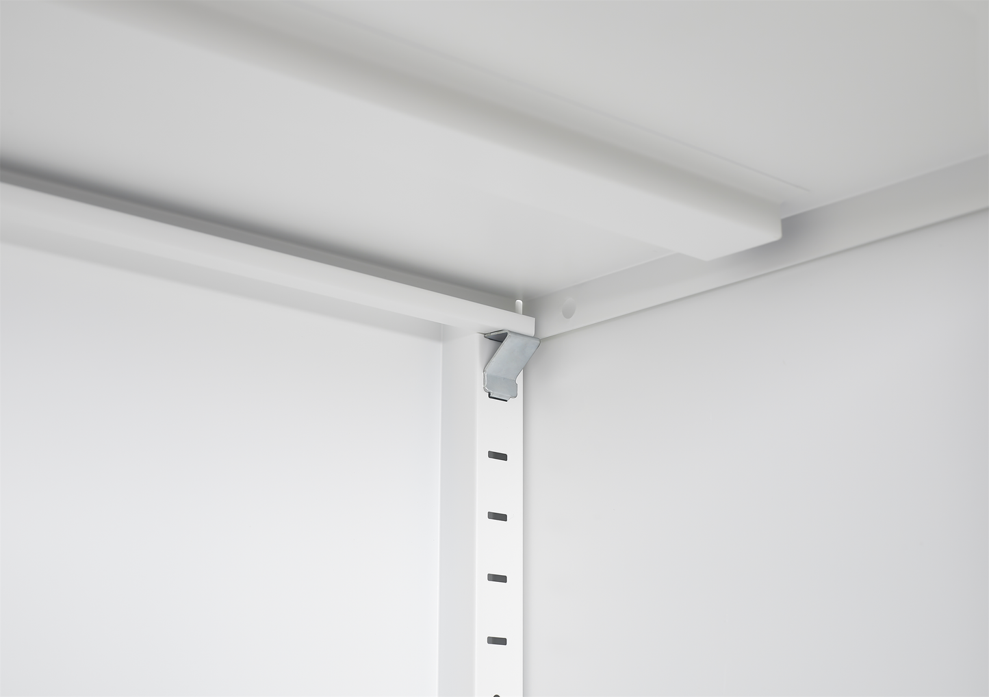 Vimora™ - White Metal Storage Cabinet with Adjustable Shelves and Doors