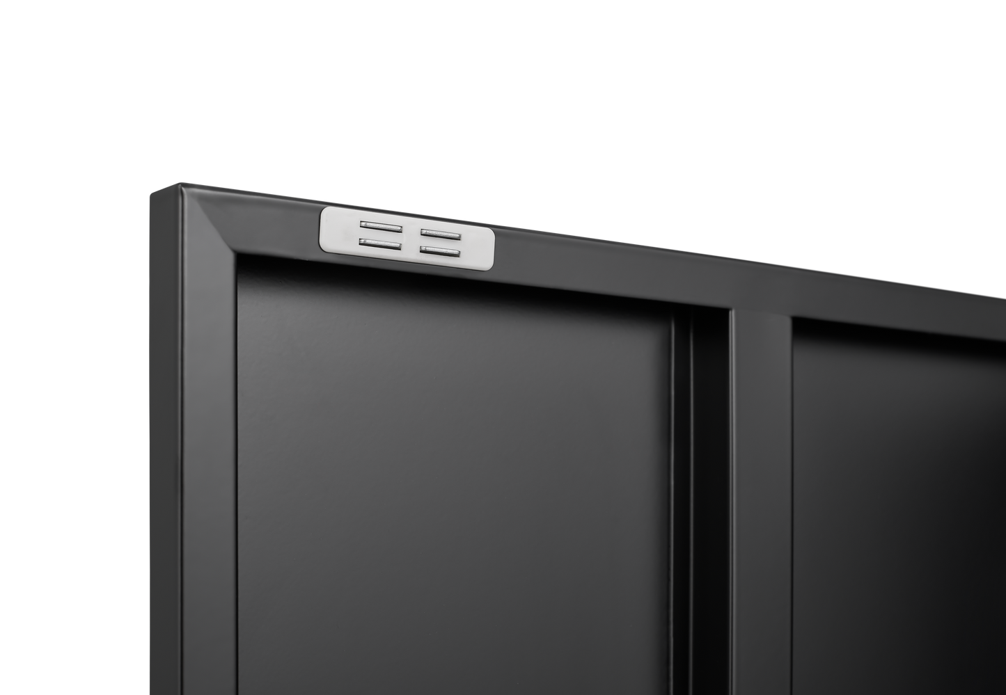 Vimora™ - Kitchen Buffet Server Table with Doors, Metal Sideboard Console Cabinet in Black