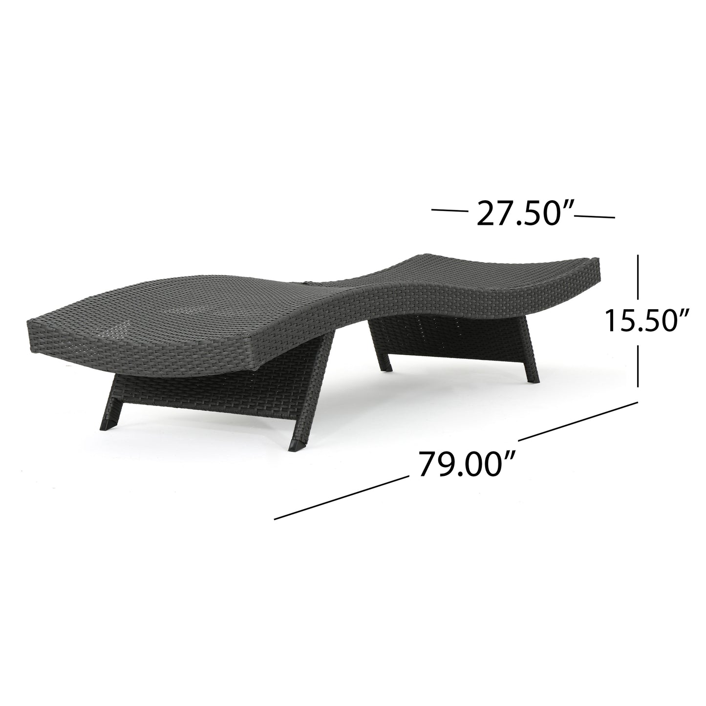 Emma™ - Salem PE Wicker Chaise Lounge for Stylish Outdoor Relaxation