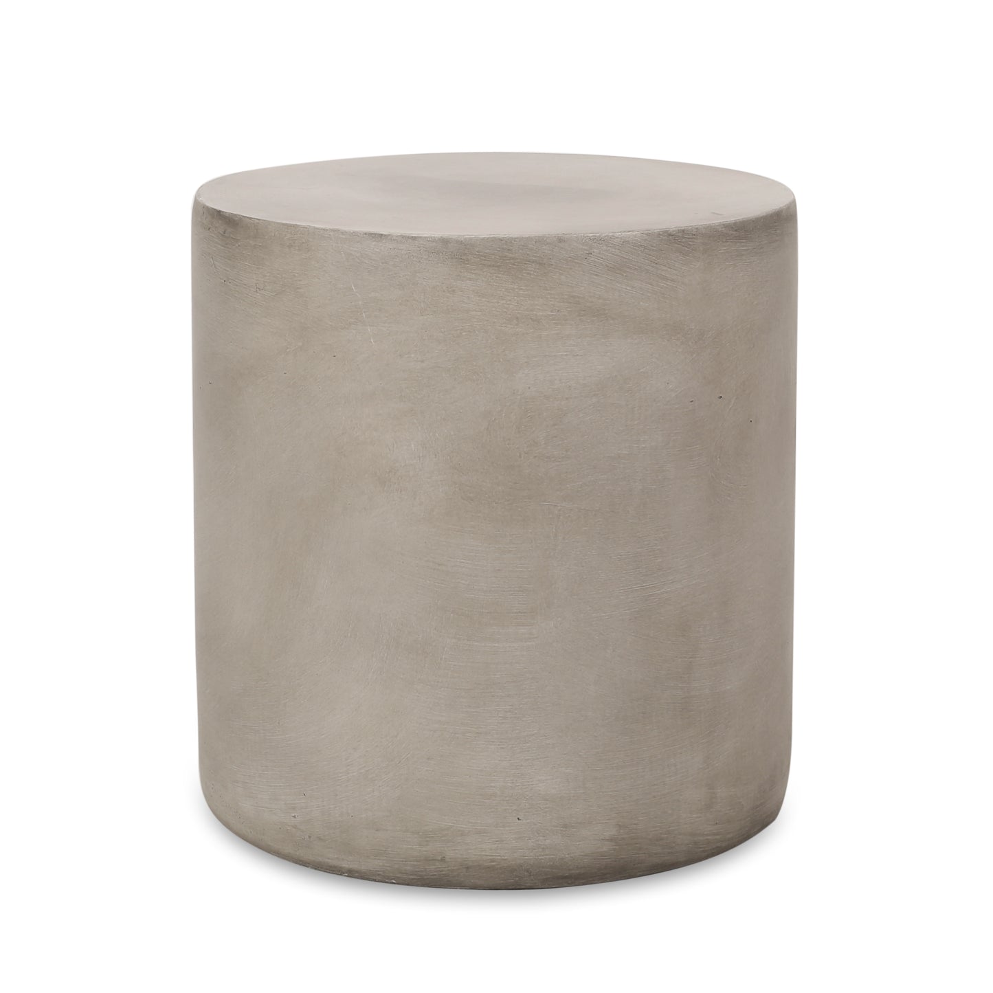 Vimora™ - Light Gray Lightweight Concrete Side Table with Modern Cylindrical Design