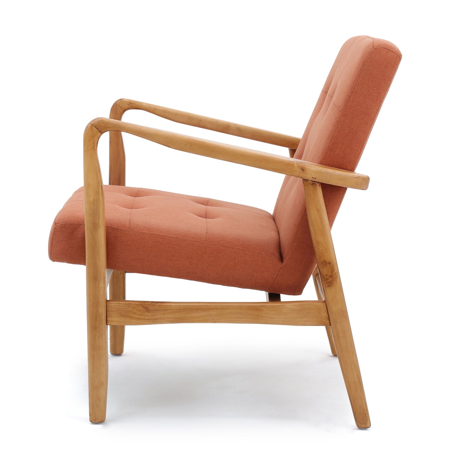 Vimora™ - Stylish Orange Club Chair with Plush Button Tufting