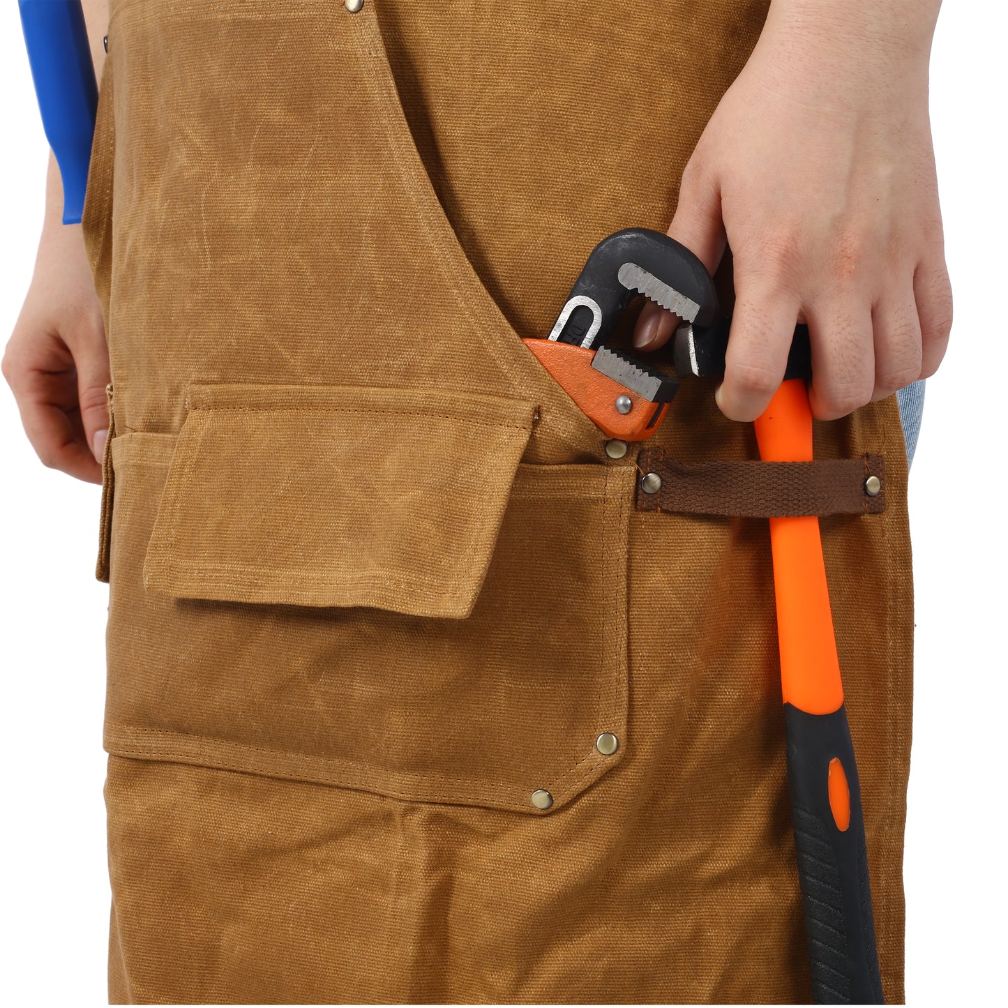 Vimora™ - Heavy-Duty Waxed Canvas Tool Apron, Fully Adjustable & Water-Resistant