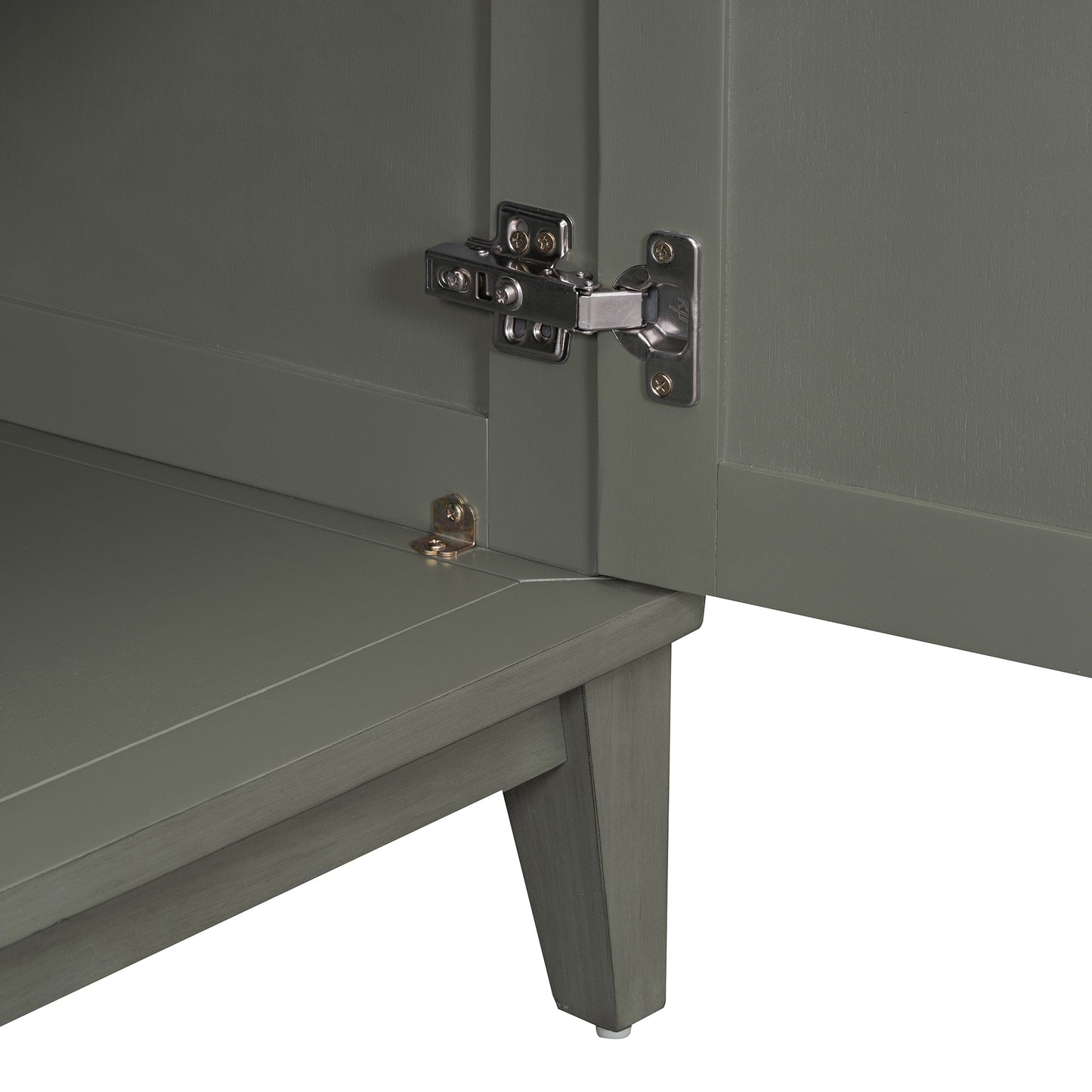 Vimora™ - Antique Gray 4-Door Sideboard with Adjustable Shelves and Metal Handles