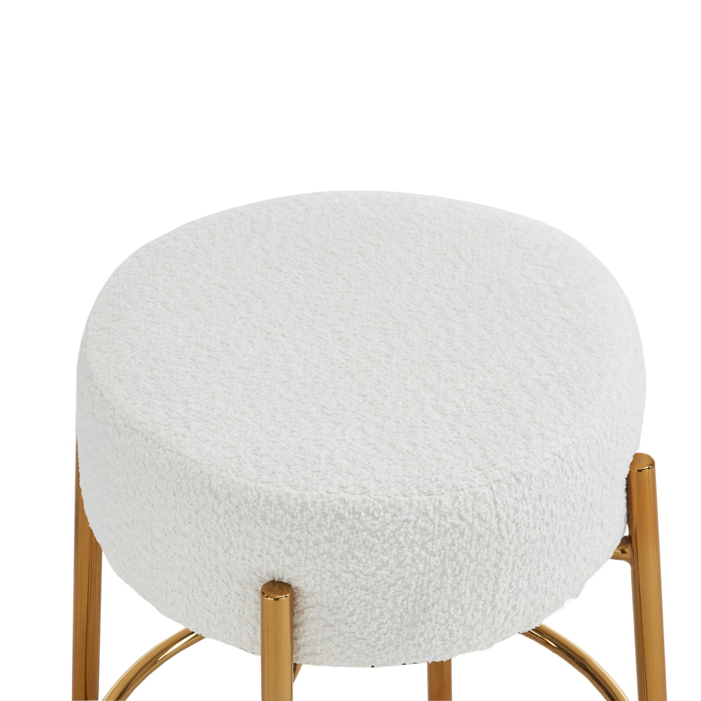 Vimora™ - 24" Modern Circular Bar Stools with Cushioned Seats and Support Legs (Set of 2)