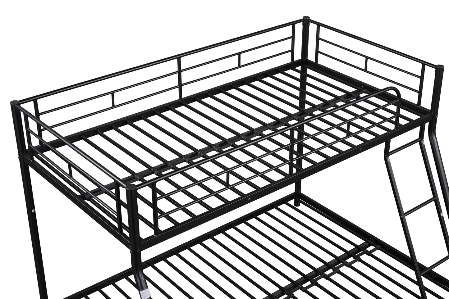Vimora™ - Sturdy Metal Twin over Full Bunk Bed with Guardrails, Noise Reduction & Space Saving Design