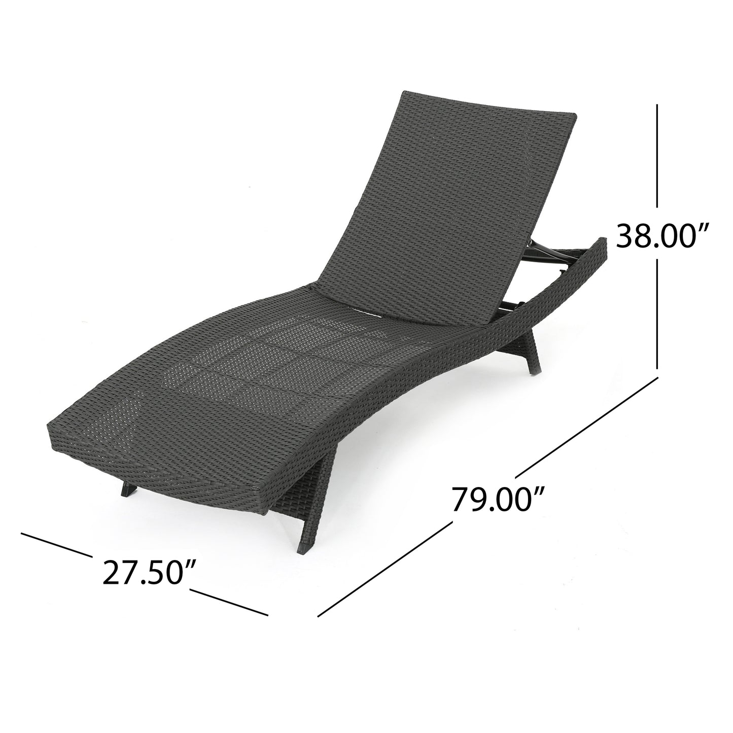 Emma™ - Salem PE Wicker Chaise Lounge for Stylish Outdoor Relaxation