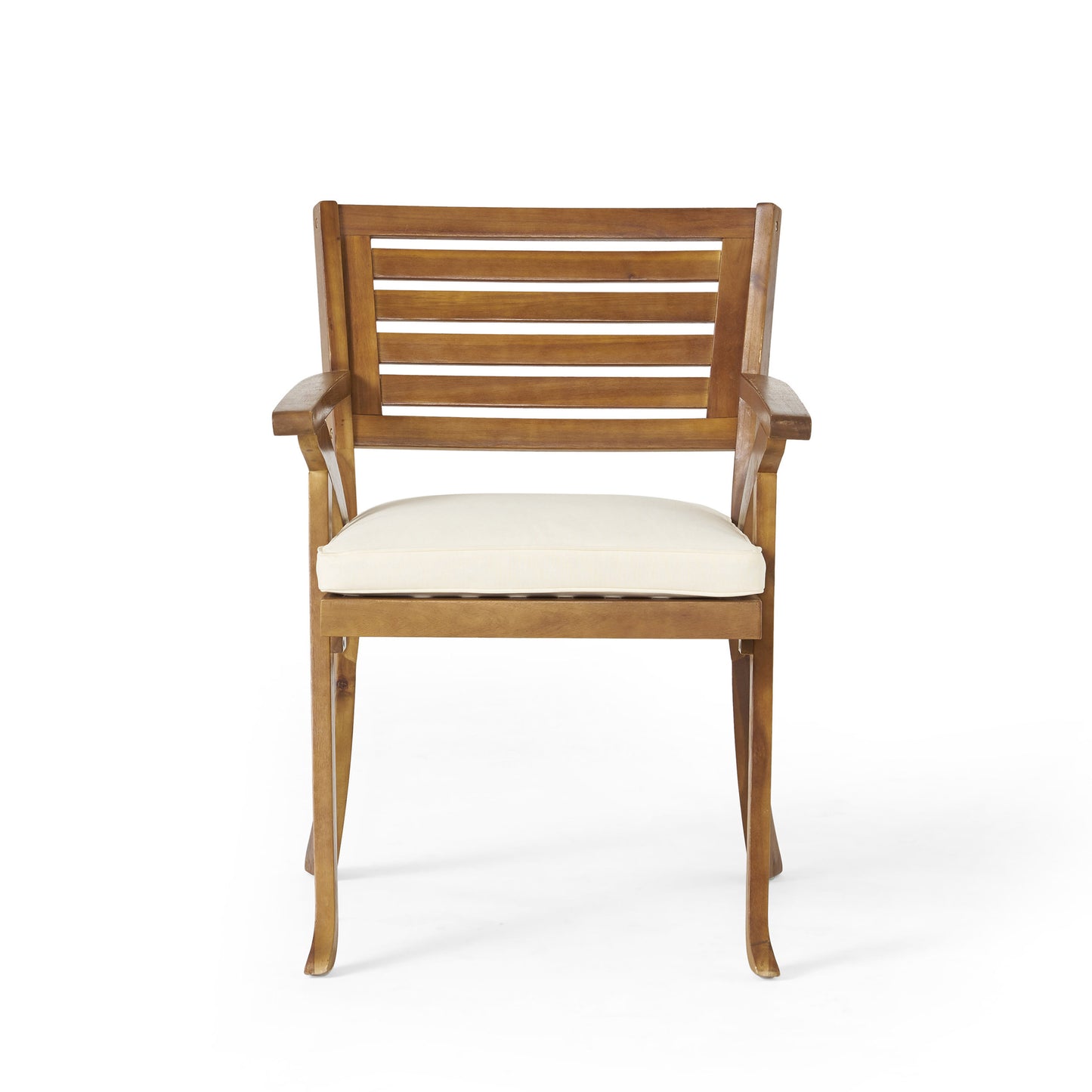Vimora™ - Teak Acacia Wood Dining Chairs with Water-Resistant Cushions (Set of 2)