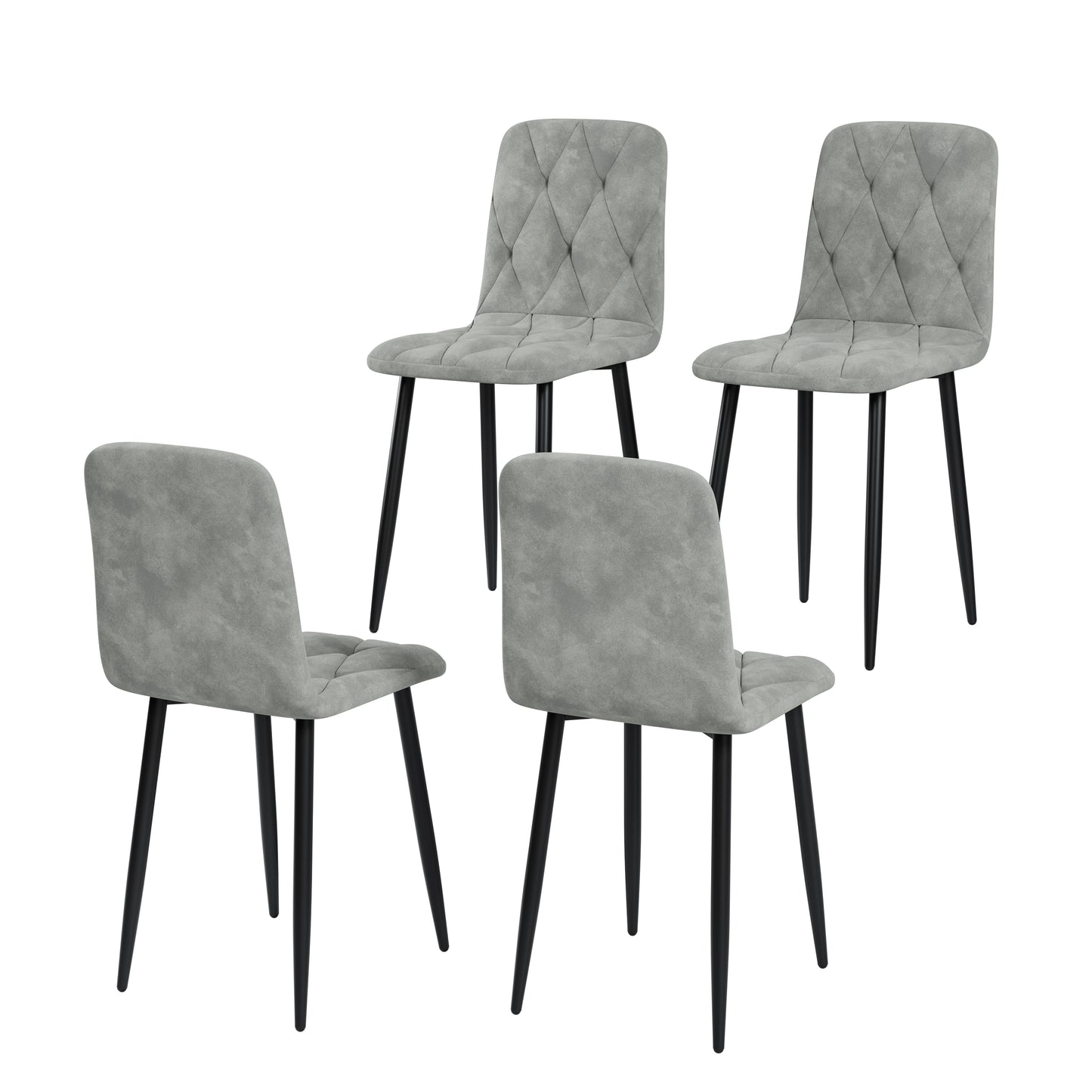 Vimora™ - Modern Velvet Dining Chairs with Sturdy Metal Legs (Set of 4)