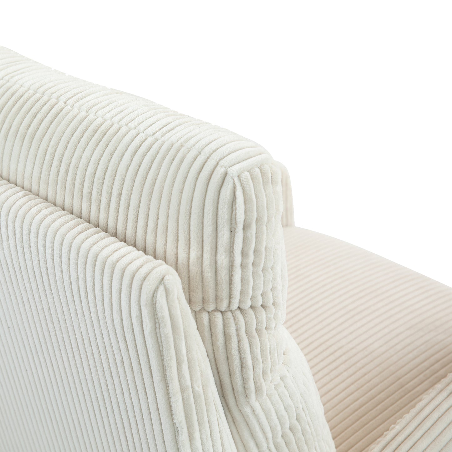 Vimora™ - Beige Upholstered Swivel Glider Rocking Chair