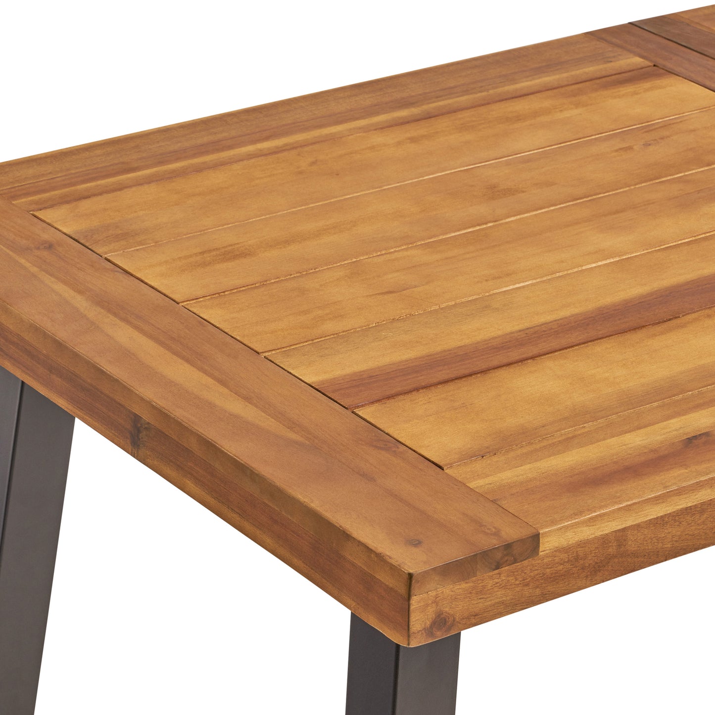 Vimora™ - Modern Industrial Teak Acacia Wood Dining Table with Metal Frame