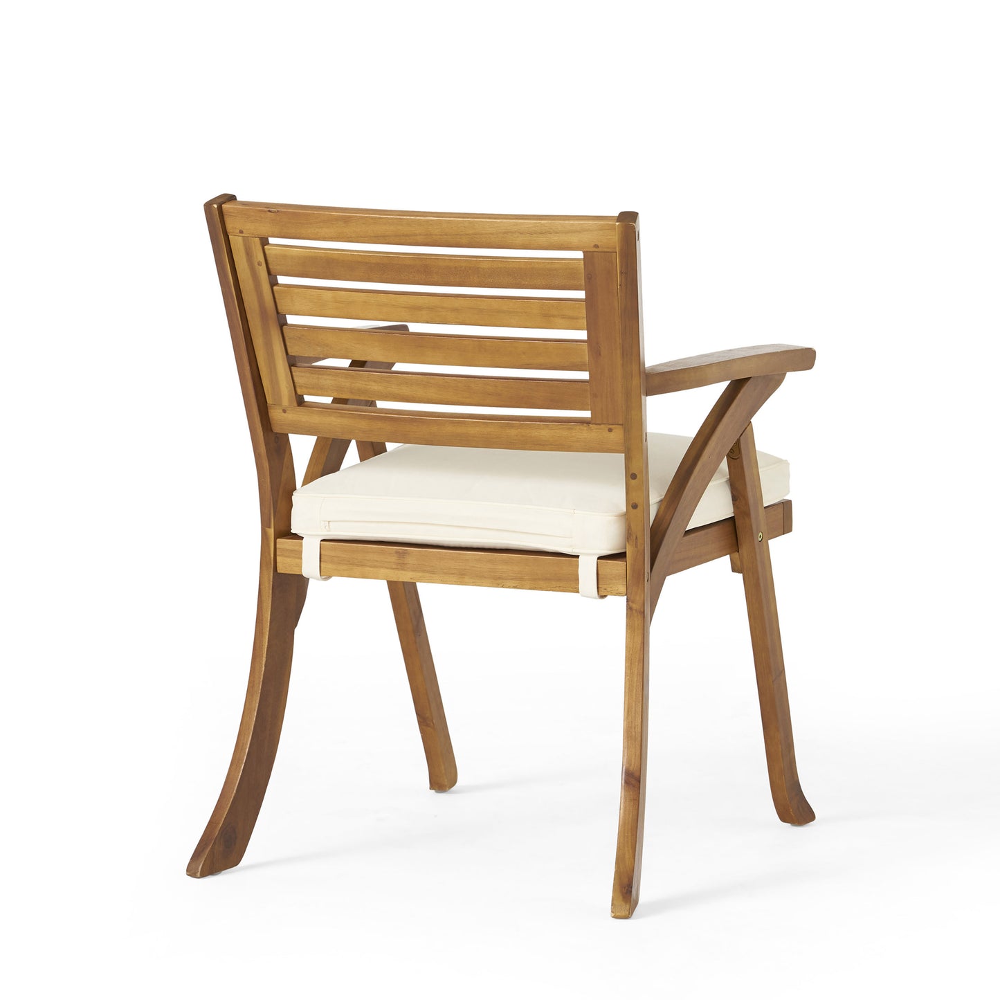 Vimora™ - Teak Acacia Wood Dining Chairs with Water-Resistant Cushions (Set of 2)