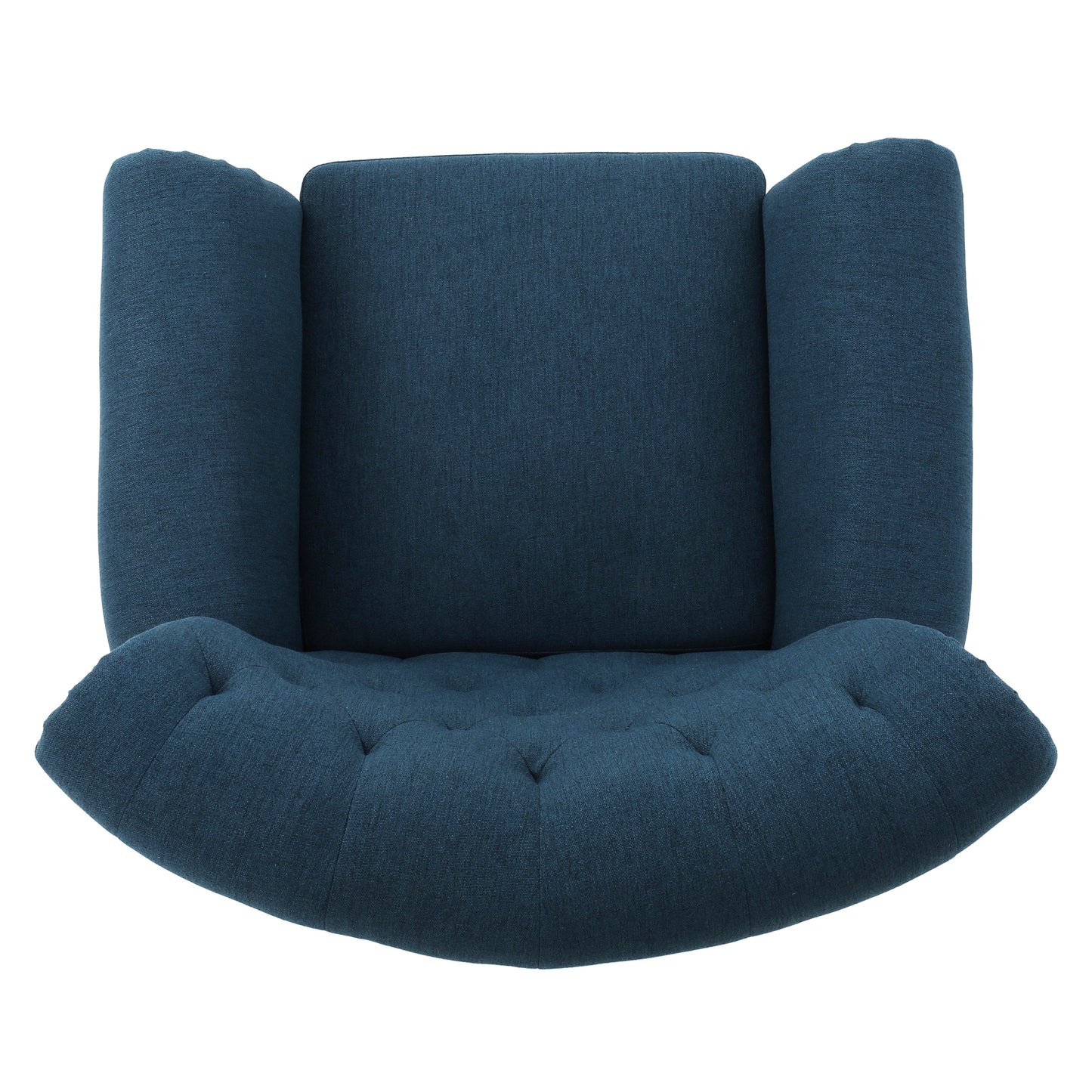 Vimora™ - Springfield Tufted Navy Blue Fabric Club Chair with Nailhead Trim and Cushion