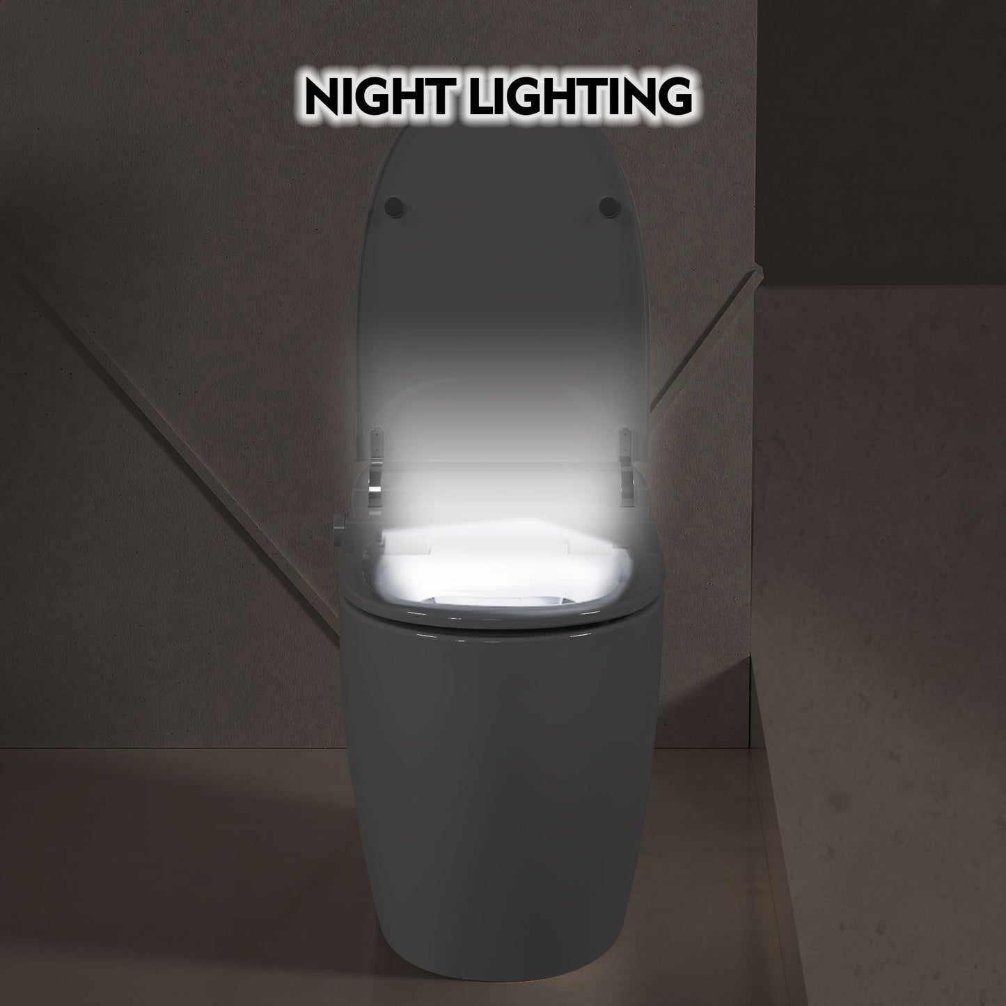 Vimora™ - Heated Seat Smart Toilet with Foot Sensor Flush and Soft Night Light
