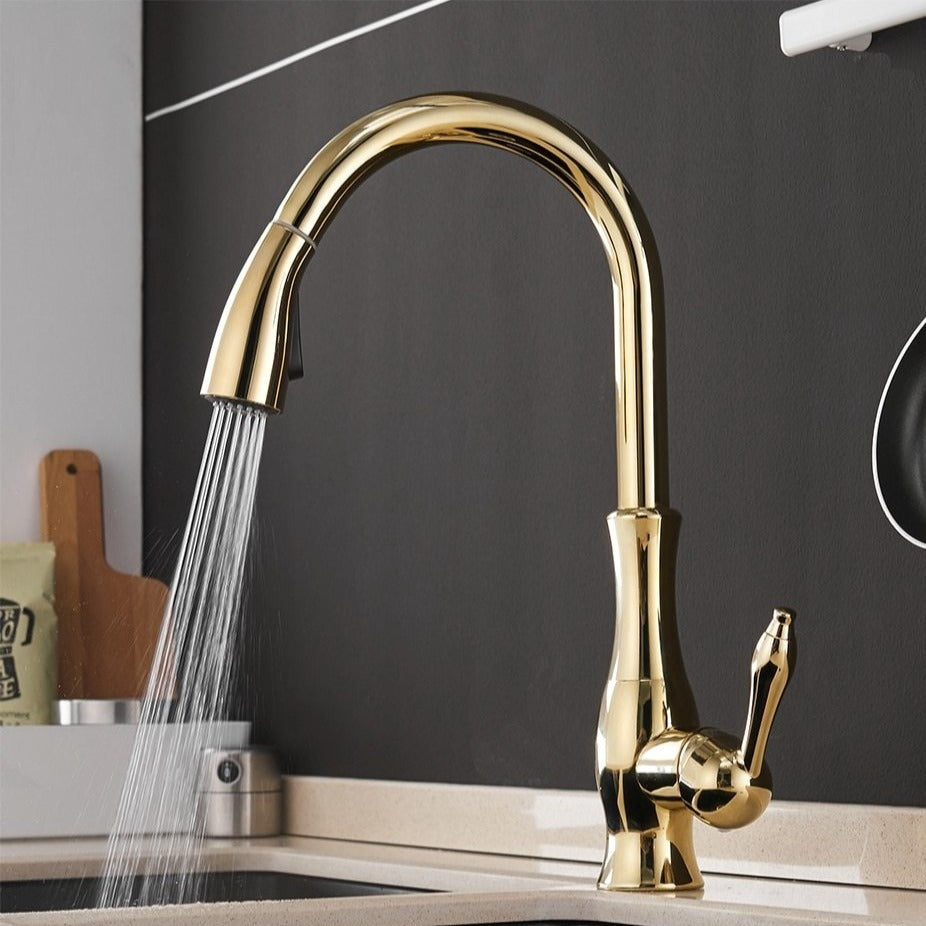 FlexiFlow™ Retractable Kitchen Faucet with Sprayer for Effortless Cooking 7