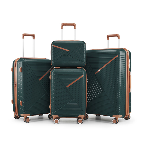Vimora™ - Expandable Army Green Luggage Set with 360° Wheels & TSA Lock (4 Piece)