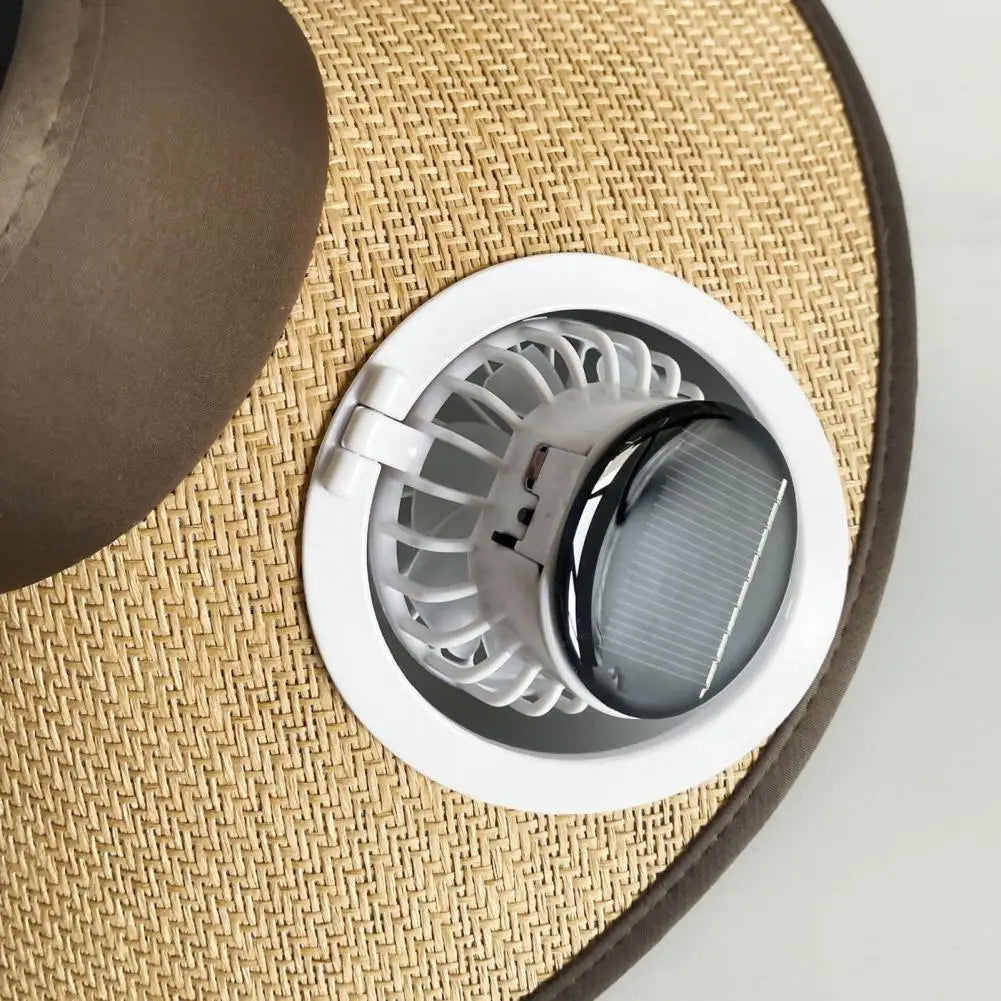 SunBreeze™ Wide Brim Straw Hat for Women with Solar-Powered Fan for Outdoor Comfort 3