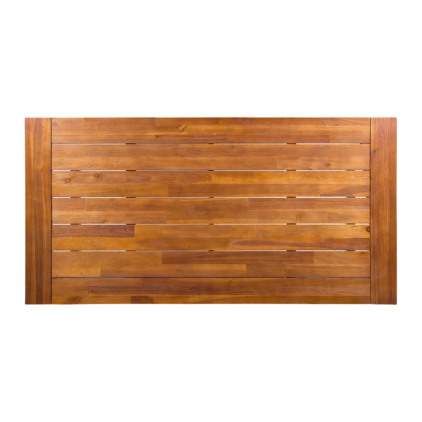 Vimora™ - Outdoor Acacia Wood Dining Table with Rustic Metal Legs