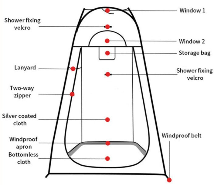 Vimora™ Outdoor Portable Camping Shower Tent