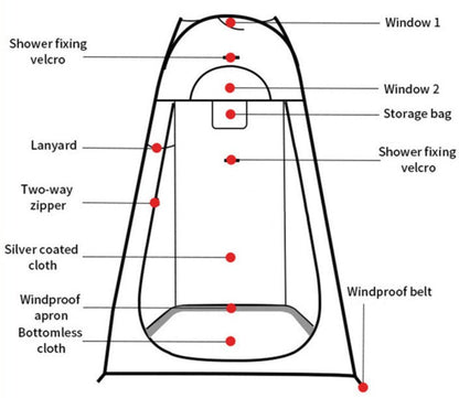 Vimora™ Outdoor Portable Camping Shower Tent