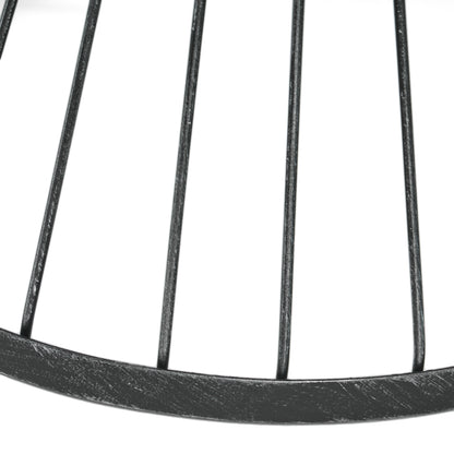 Vimora™ - Matte Black Iron Hourglass End Table for Outdoor Spaces