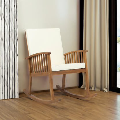 Vimora™ - Acacia Rocking Chair with Cushions