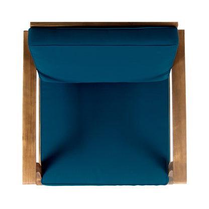 Vimora™ - Blue Acacia Wood Club Chair, Modern Weather Resistant Patio Furniture
