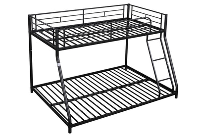 Vimora™ - Sturdy Metal Twin over Full Bunk Bed with Guardrails, Noise Reduction & Space Saving Design