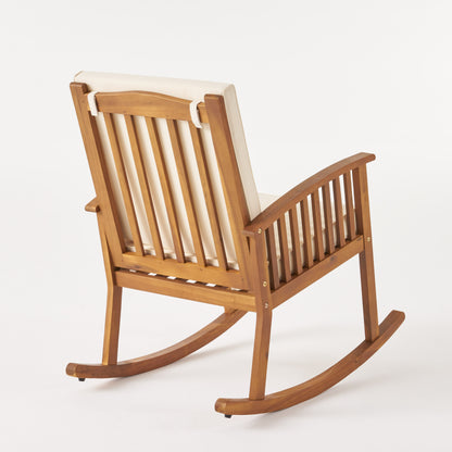 Vimora™ - Acacia Rocking Chair with Cushions