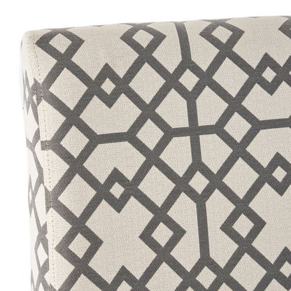Vimora™ - Contemporary Grey and Ivory Upholstered Accent Chair with Tapered Legs