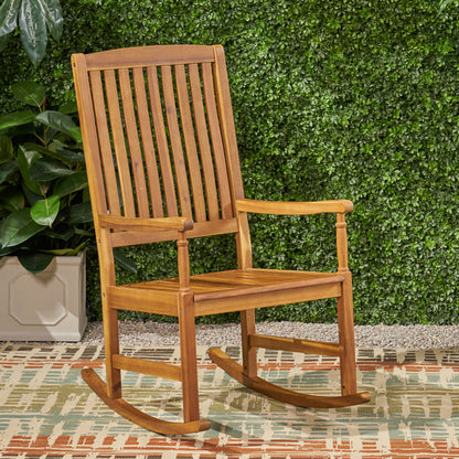 Vimora™ - Acacia Wood Rocking Chair with Rustic Design