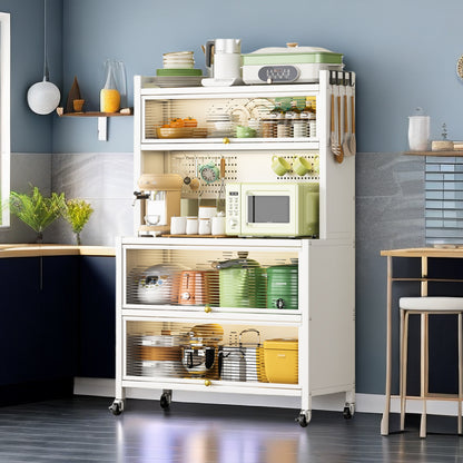 Vimora™ - Durable Metal Storage Shelves with Double Doors