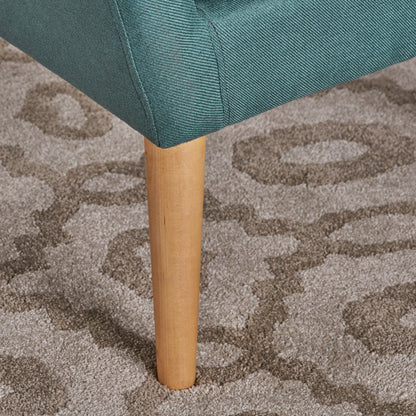 Vimora™ - Mid Century Modern Teal Fabric Club Chair with Birch Wood Legs