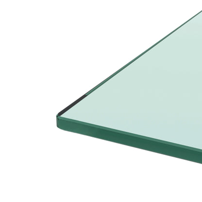 Vimora™ - Modern Rectangle Walnut Glass Coffee Table with Double Layer Storage