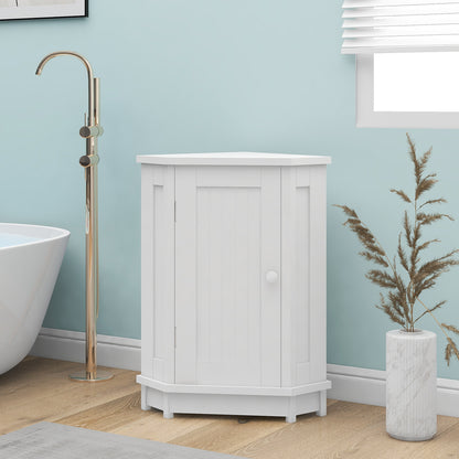 Vimora™ - White Triangle Corner Bathroom Storage Cabinet with Adjustable Shelves