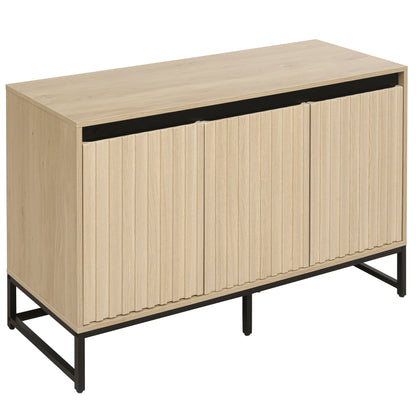 Vimora™ - Modern 3-Door Sideboard with LED Lights and Adjustable Shelves for Stylish Storage