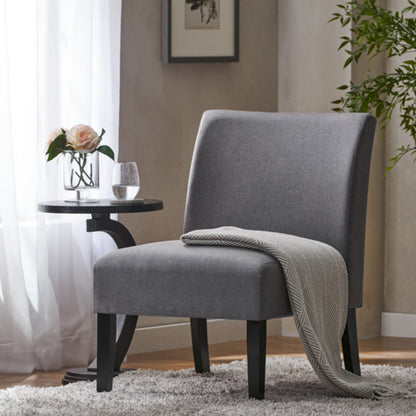 Vimora™ - Contemporary Grey Accent Chair with Plush Upholstery and Tapered Legs