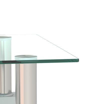 Vimora™ - Set of 2 Modern Tempered Glass Square Coffee Tables for Living Room