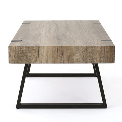 Vimora™ - Modern Grey Coffee Table with Industrial Legs for Stylish Living Room Decor