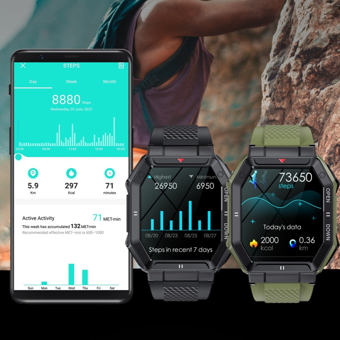 Vimora™ Durable Military Android Smartwatch