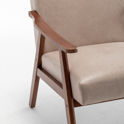 Vimora™ - Mid-Century Modern Living Room Chair with Solid Wood Frame & Thick Backrest