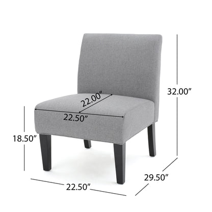 Vimora™ - Contemporary Grey Accent Chair with Plush Upholstery and Tapered Legs