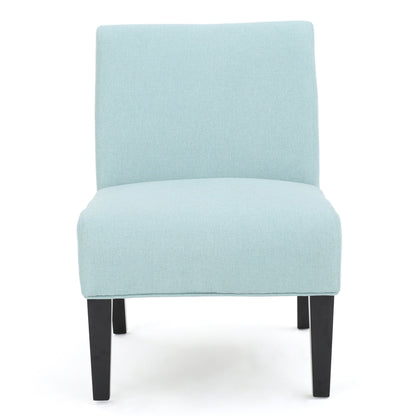 Vimora™ - Light Blue Contemporary Fabric Accent Chair with Tapered Legs