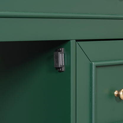 Vimora™ - 30" Green Bathroom Vanity with Sink, Cabinet, and Drawers, Solid Wood Construction