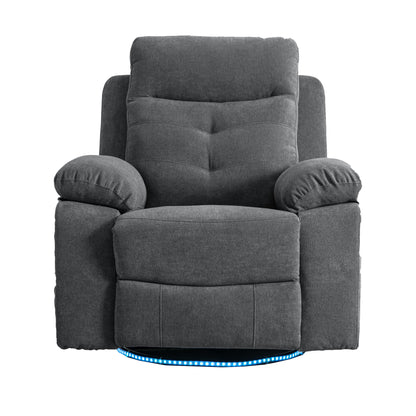 Vimora™ - Rotating Electric Recliner Lounge Chair with Bluetooth, LED Light & Adjustable Footrest