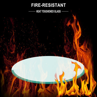 Vimora™ - 36" Round Tempered Glass Table Top with Polished Edge