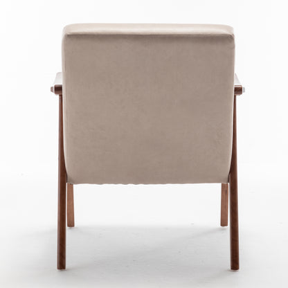 Vimora™ - Mid-Century Modern Living Room Chair with Solid Wood Frame & Thick Backrest