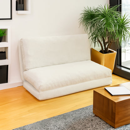 Vimora™ - Large Folding Mattress Sofa Bean Bag Bed with Removable Faux Fur Cover