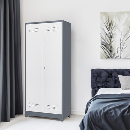 Vimora™ - Lockable Metal Storage Cabinet, Tall Cleaning Tool Organizer
